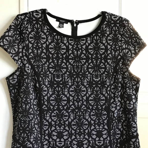 ALFANI Fit & Flare Midi Dress Lace Look Cap Sleeve Women’s Plus Size 20W 1X - Picture 5 of 16